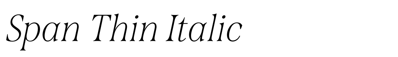 Span Thin Italic